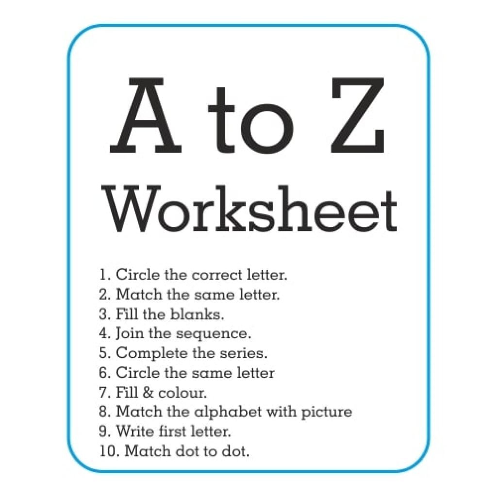 A to Z Worksheets